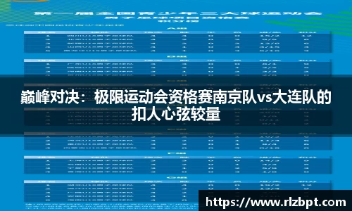 巅峰对决：极限运动会资格赛南京队vs大连队的扣人心弦较量